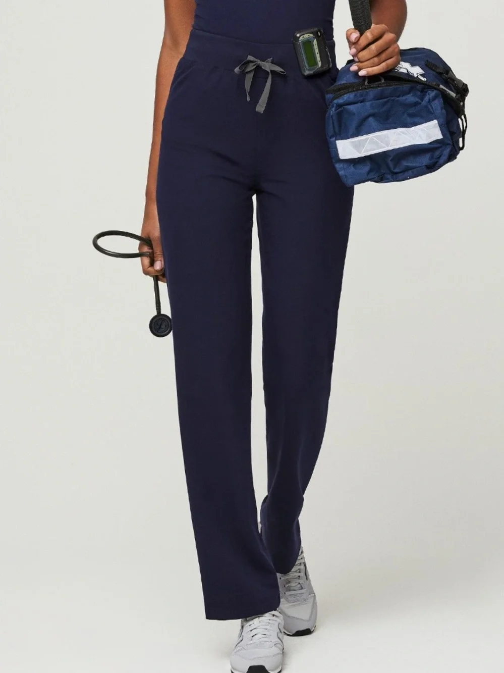 FIGS Catarina Scrub Pants Navy Blue Straight Leg Medical Workwear Size Large